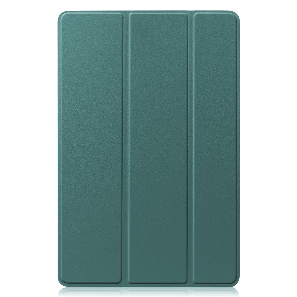 Samsung Galaxy Tab S9 FE Tri-Fold Kunstlæder Cover - Mørkegrøn