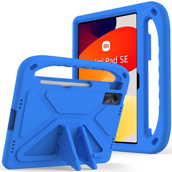 EIDERWOOD Xiaomi Redmi Pad SE Anti-Drop Tablet Cover m. Håndtag og Stå Funktion - Blå