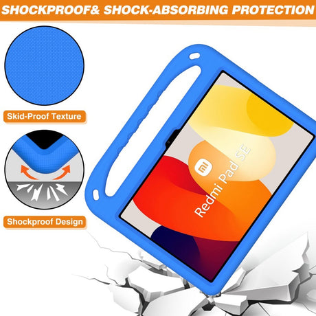 EIDERWOOD Xiaomi Redmi Pad SE Anti-Drop Tablet Cover m. Håndtag og Stå Funktion - Blå