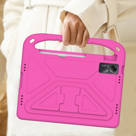 EIDERWOOD Xiaomi Redmi Pad SE Anti-Drop Tablet Cover m. Håndtag og Stå Funktion - Lyserød