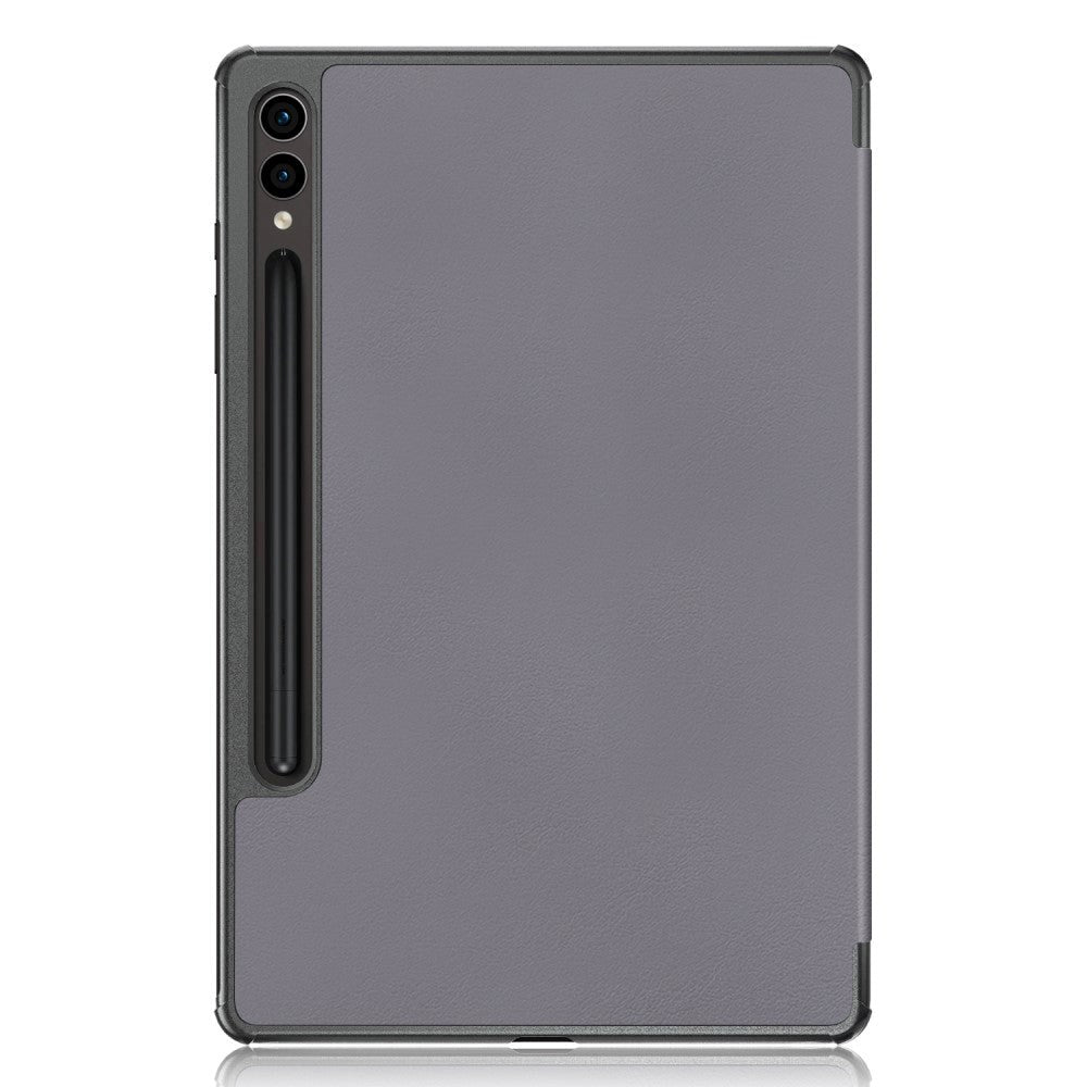 Samsung Galaxy Tab S9 FE+ (Plus) Tri-Fold Læder Cover m. Standerfunktion - Grå