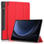 Samsung Galaxy Tab S9 FE+ (Plus) Tri-Fold Læder Cover m. Standerfunktion - Rød