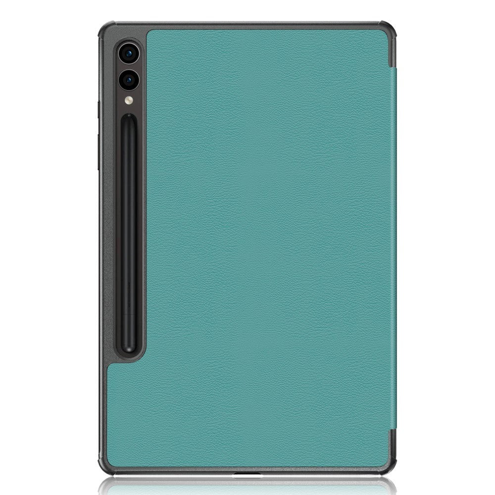 Samsung Galaxy Tab S9 FE+ (Plus) Tri-Fold Læder Cover m. Standerfunktion - Grøn