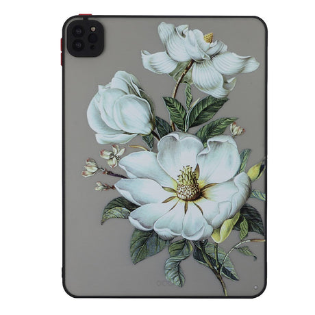 iPad Pro 11" (2022 / 2021 / 2020) Fleksibelt Plastik Cover - Mat Gennemsigtig / Hvide Blomster