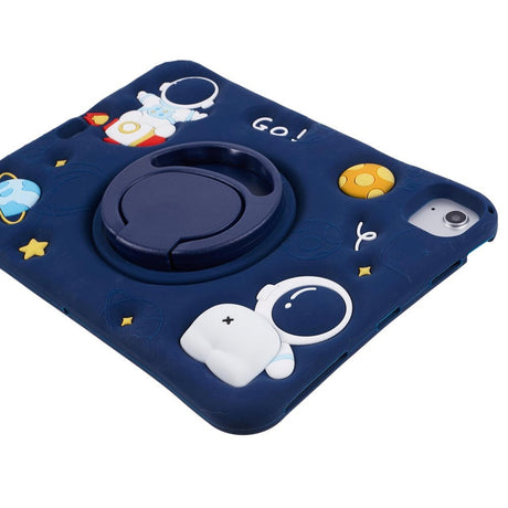 iPad Air (2022 / 2020) Børne Cover - Astronaut Cover m. Stander & Skulderstrop - Mørkeblå