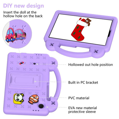 EIDERWOOD Samsung Galaxy Tab A11 / A9 Børnecover m. Kickstand - Lilla