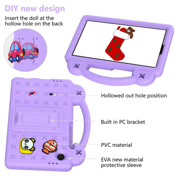 EIDERWOOD Samsung Galaxy Tab A11 / A9 Børnecover m. Kickstand - Lilla