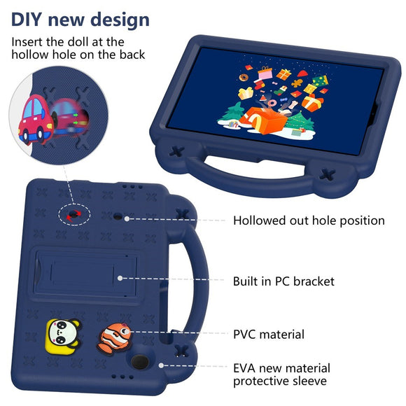 EIDERWOOD Samsung Galaxy Tab A11 / A9 Børnecover m. Kickstand - Mørkeblå
