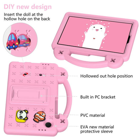 EIDERWOOD Samsung Galaxy Tab A11 / A9 Børnecover m. Kickstand - Lyserød