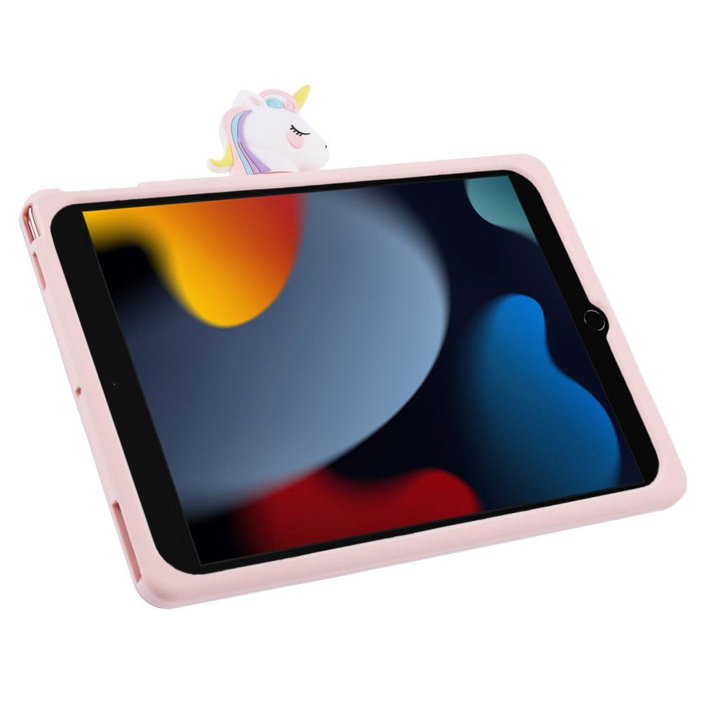 iPad 10.2" (2021 / 2020 / 2019) / iPad Pro 10.5" / iPad Air (2019) Børne Cover m. Stander & Cartoon - Lyserød