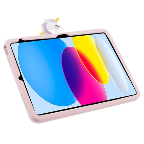 iPad 11" (2025) / iPad 10.9" (2024/2022) Børne Cover m. Stander & Cartoon - Lyserød