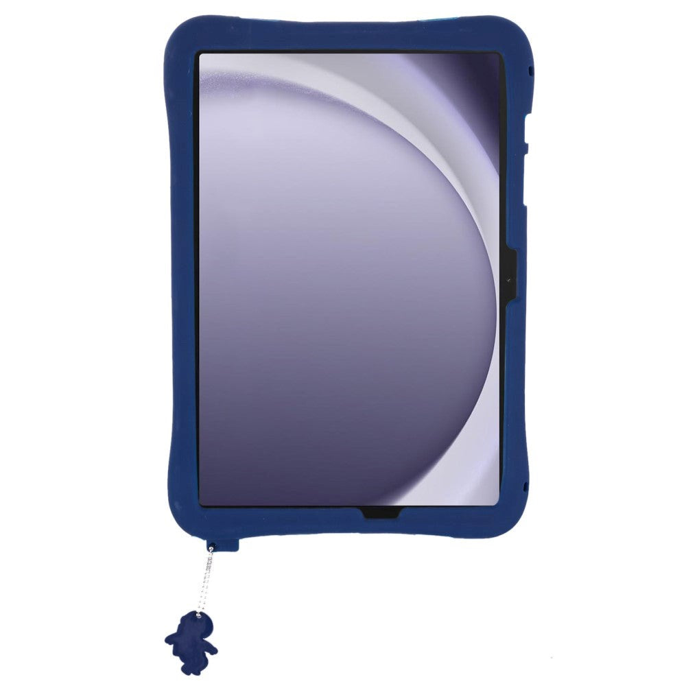 Samsung Galaxy Tab A9+ (Plus) Børne Cover m. Stander & Cartoon - Mørkeblå
