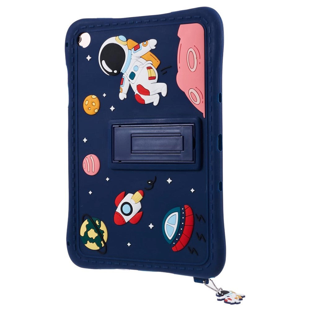 Samsung Galaxy Tab A9+ (Plus) Børne Cover m. Stander & Cartoon - Mørkeblå
