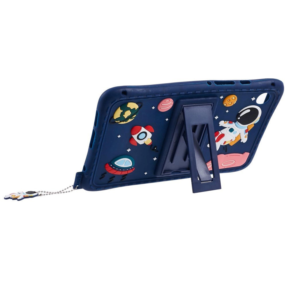 Samsung Galaxy Tab A9 Børne Cover m. Stander & Cartoon - Mørkeblå