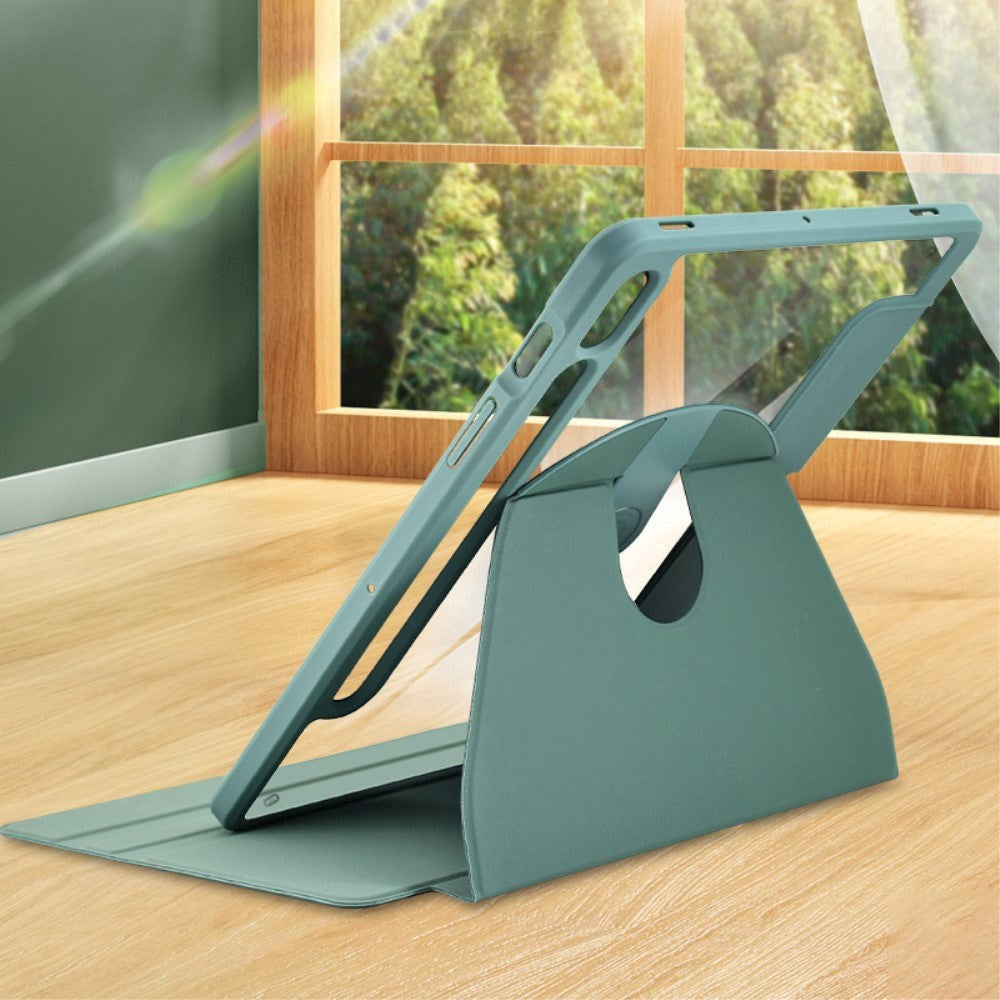 Samsung Galaxy Tab S9+ (Plus) / S9 Fe+ (Plus) Hybrid Flip Cover m. Pen Holder - Sort / Gennemsigtig