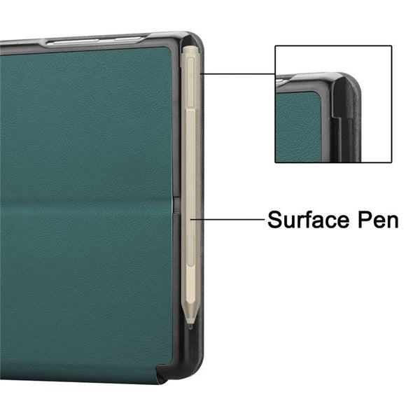 EIDERWOOD Microsoft Surface Go 4 Kunstlæder Flip Cover - Grøn