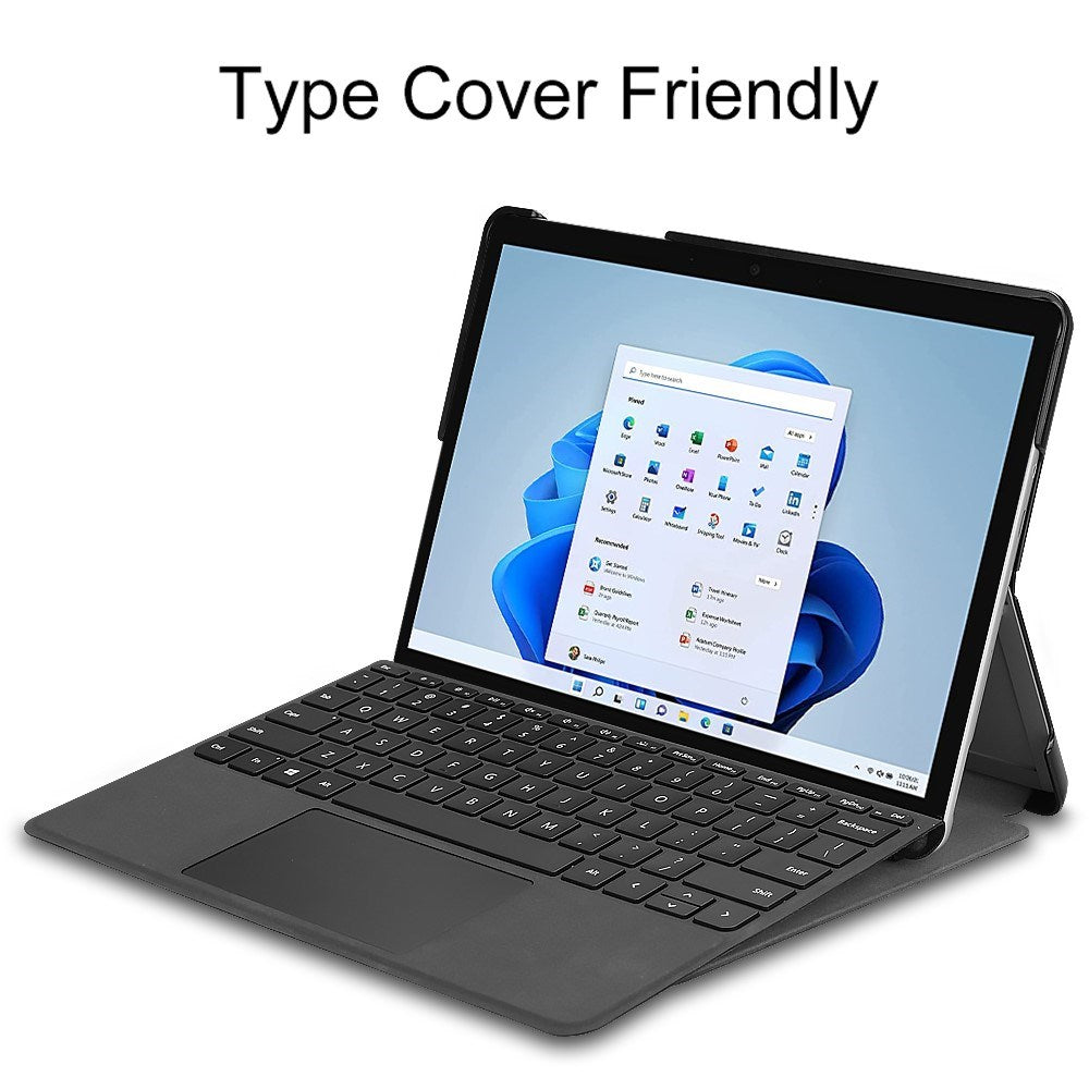 EIDERWOOD Microsoft Surface Go 4 Læder Cover m. Ståfunktion - "Don't Touch Me"