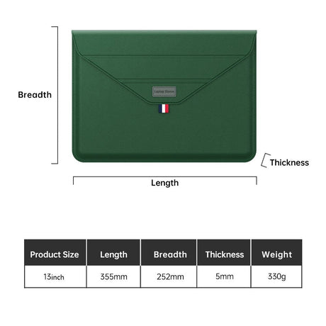 MacBook / Laptop Sleeve 13-14" (32 x 24 cm) m. Tri-fold Ståfunktion - Brun
