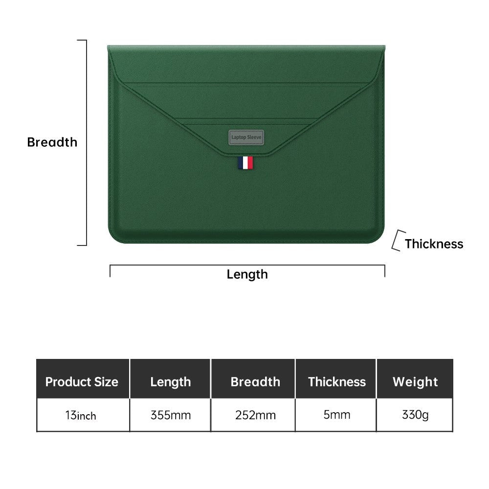 MacBook / Laptop Sleeve 13-14" (32 x 24 cm) m. Tri-fold Ståfunktion - Blå