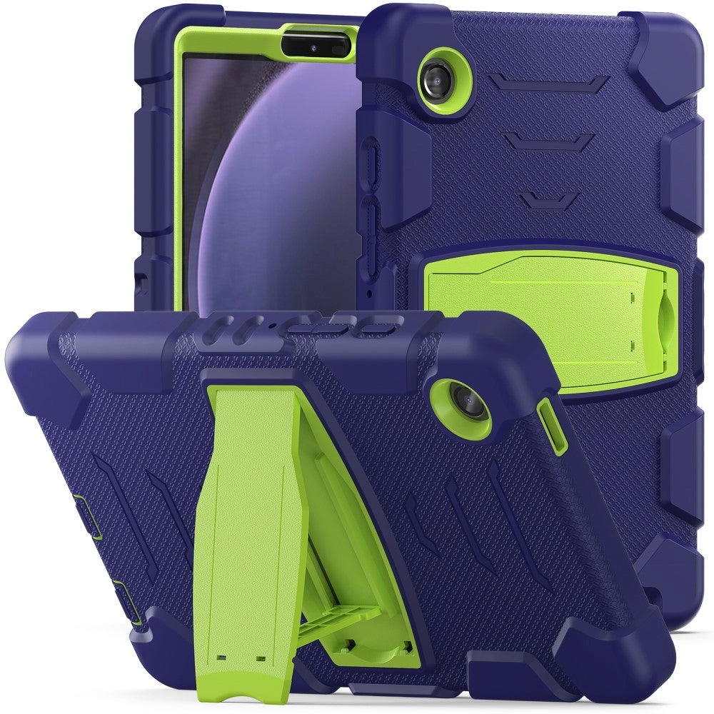 Samsung Galaxy Tab A9 Håndværker Cover m. Kickstand - Navy Blå / Grøn
