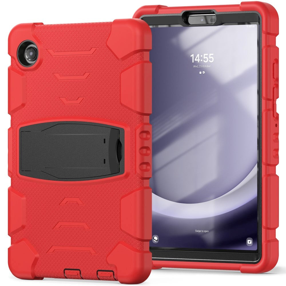 Samsung Galaxy Tab A9 Håndværker Cover m. Kickstand - Rød / Sort