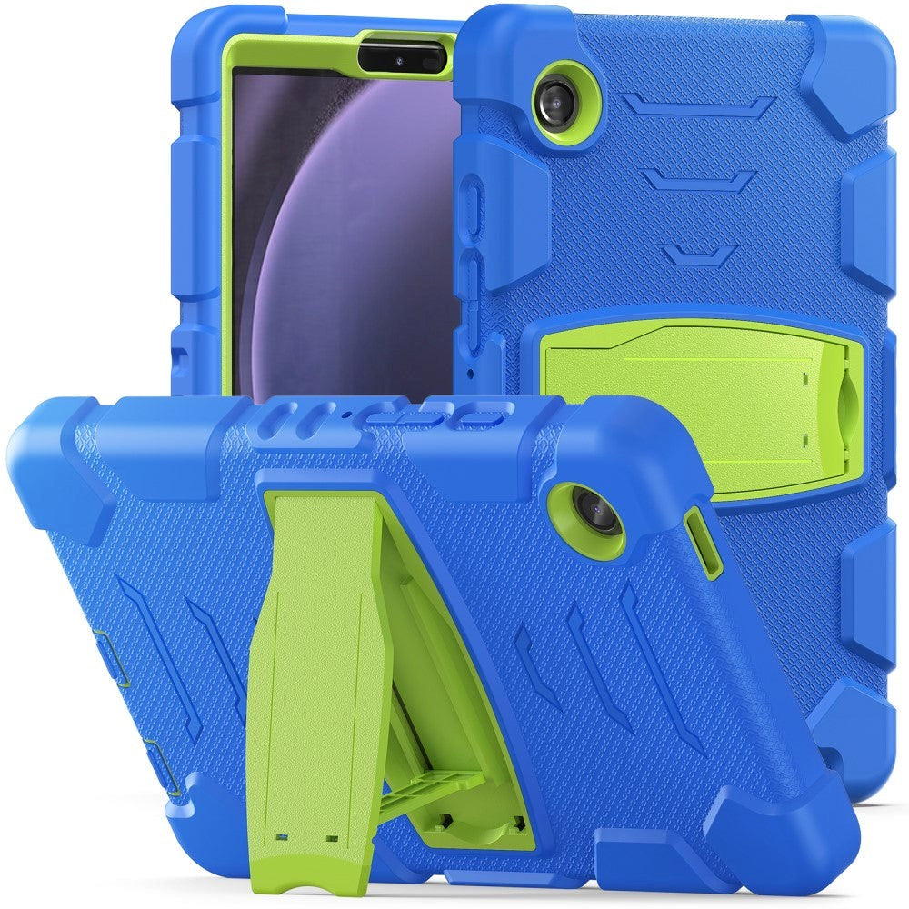 Samsung Galaxy Tab A9 Håndværker Cover m. Kickstand - Blå / Grøn