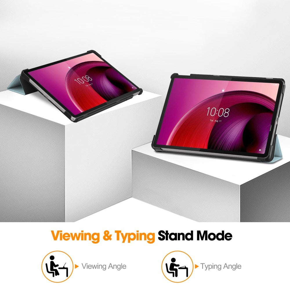 EIDERWOOD Lenovo Tab M11 Tri-Fold Kunstlæder Cover m. Vågeblus Funktion - Enhjørning