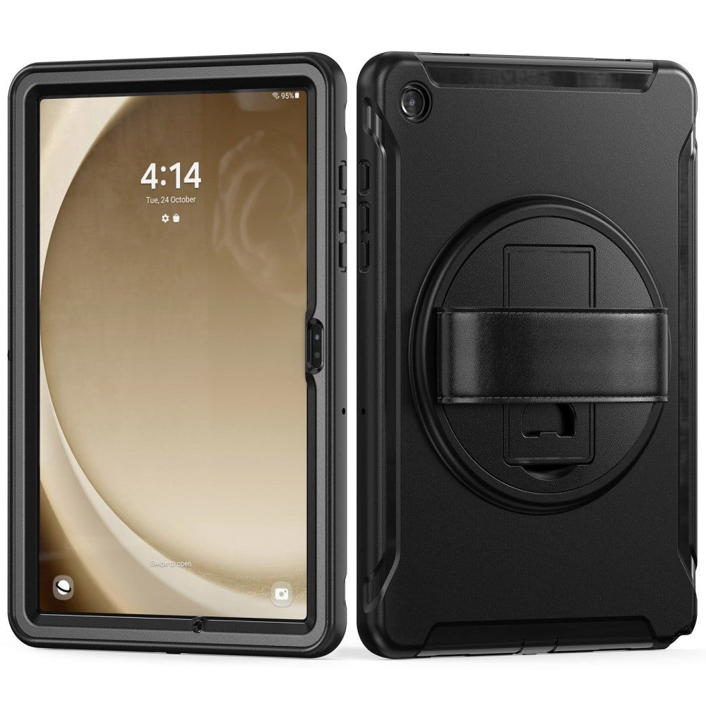 Samsung Galaxy Tab A9+ (Plus) Håndværker Cover m. Håndholder & Kickstand - Sort