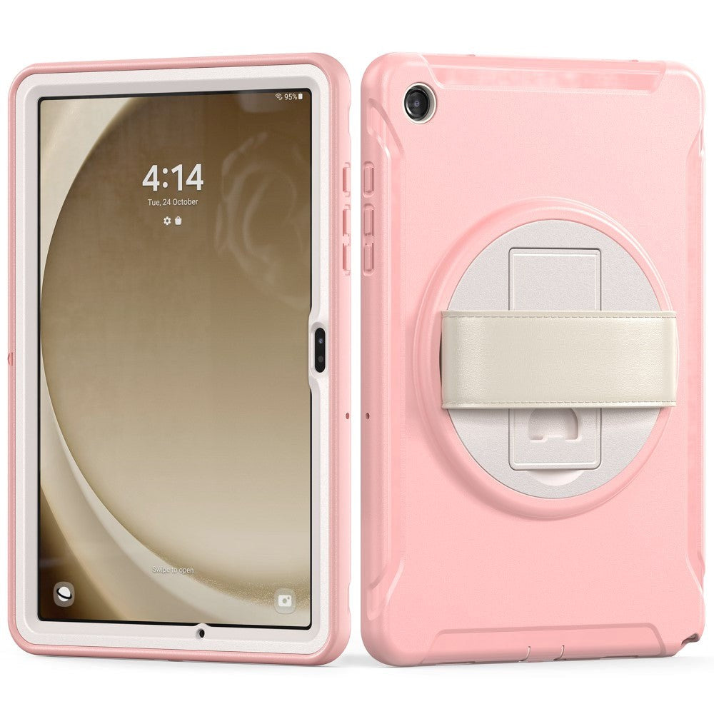Samsung Galaxy Tab A9+ (Plus) Håndværker Cover m. Håndholder & Kickstand - Lyserød