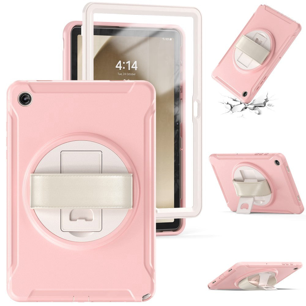 Samsung Galaxy Tab A9+ (Plus) Håndværker Cover m. Håndholder & Kickstand - Lyserød
