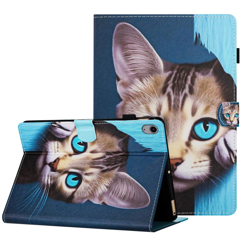 iPad 11" (2025) / iPad 10.9" (2024/2022) Læder Cover m. Ståfunktion & Kortholder - Kat