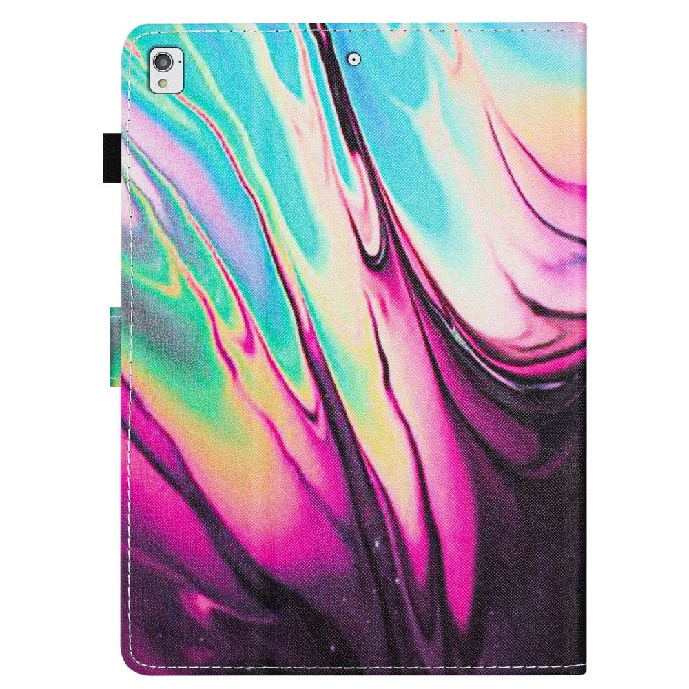 iPad 10.2" (2021 / 2020 / 2019) Læder Cover m. Ståfunktion & Kortholder - Lyserød / Blå Marmor