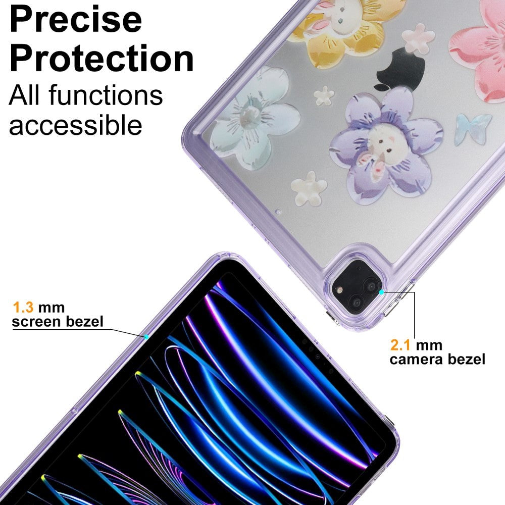 iPad Pro 11" ( 2022 / 2021 / 2020 / 2018) Fleksibelt Plastik Cover - Kaniner og Perler