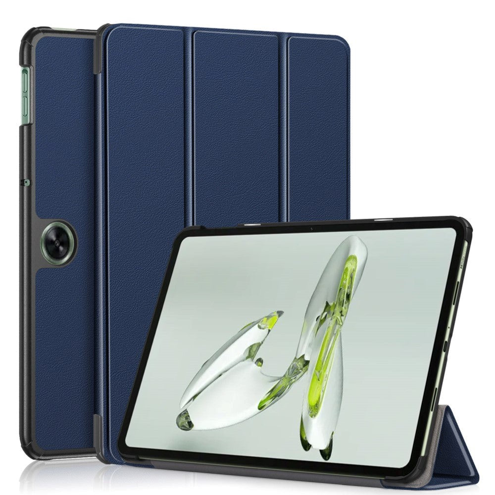 OnePlus Pad Go Tri-Fold Læder Cover - Blå