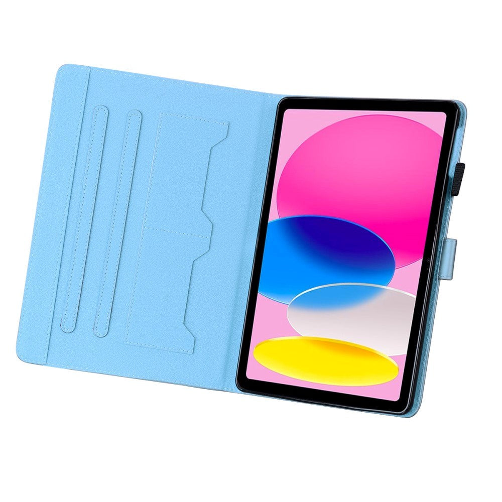 iPad 11" (2025) / iPad 10.9" (2024/2022) Læder Cover m. Dyremotiv - Blå