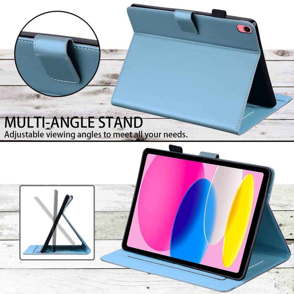 iPad 11" (2025) / iPad 10.9" (2024/2022) Læder Cover m. Dyremotiv - Blå