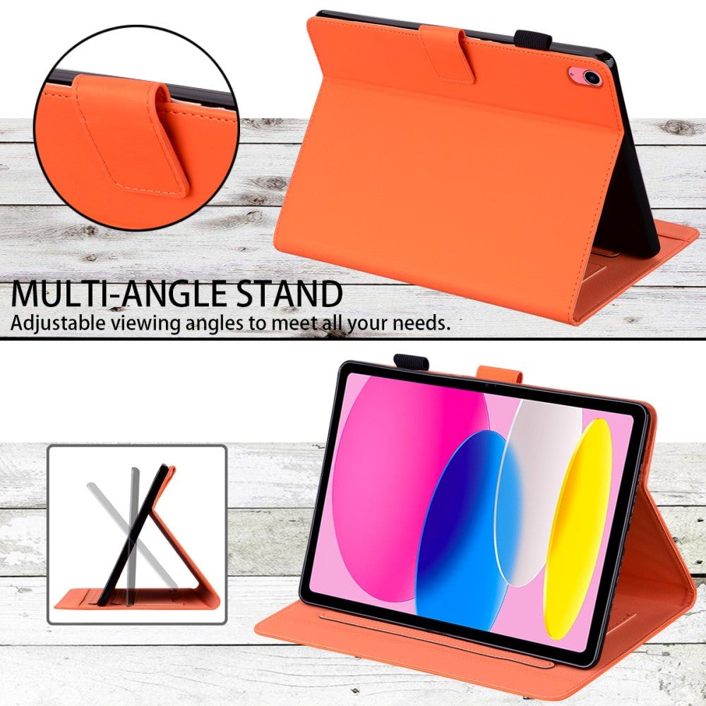 iPad 11" (2025) / iPad 10.9" (2024/2022) Læder Cover m. Dyremotiv - Orange