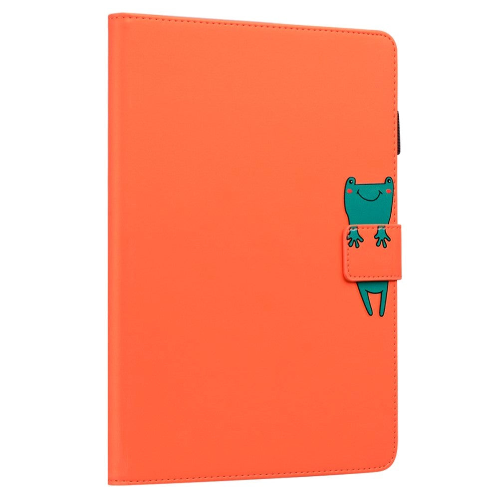iPad 11" (2025) / iPad 10.9" (2024/2022) Læder Cover m. Dyremotiv - Orange