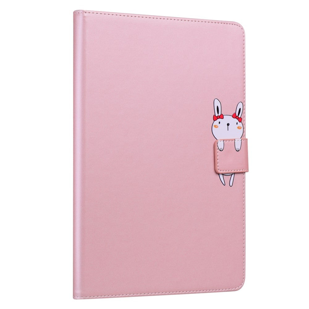iPad 11" (2025) / iPad 10.9" (2024/2022) Læder Cover m. Dyremotiv - Lyserød