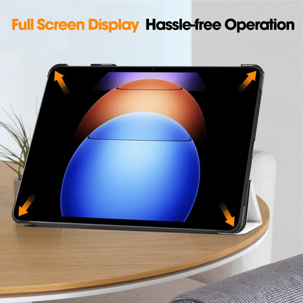 EIDERWOOD Xiaomi Pad 6S Pro Tri-Fold Kunstlæder Cover m. Vågeblus Funktion - Kat