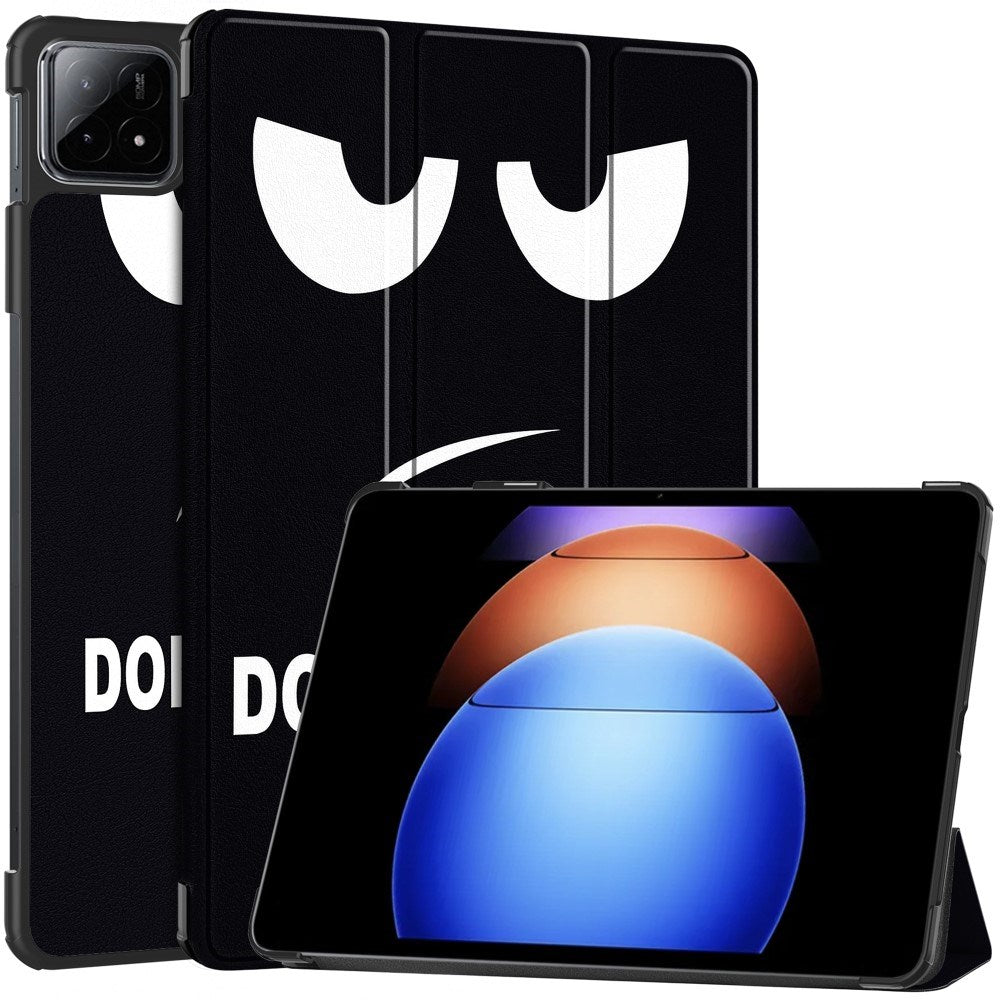 EIDERWOOD Xiaomi Pad 6S Pro Tri-Fold Kunstlæder Cover m. Vågeblus Funktion - "Don't Touch Me"