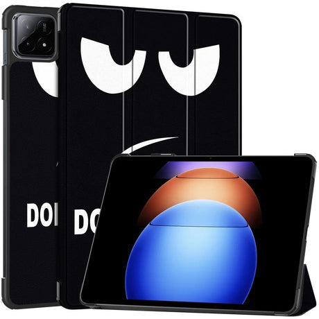 EIDERWOOD Xiaomi Pad 6S Pro Tri-Fold Kunstlæder Cover m. Vågeblus Funktion - "Don't Touch Me"