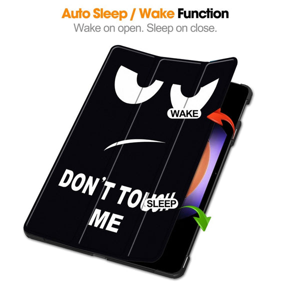 EIDERWOOD Xiaomi Pad 6S Pro Tri-Fold Kunstlæder Cover m. Vågeblus Funktion - "Don't Touch Me"