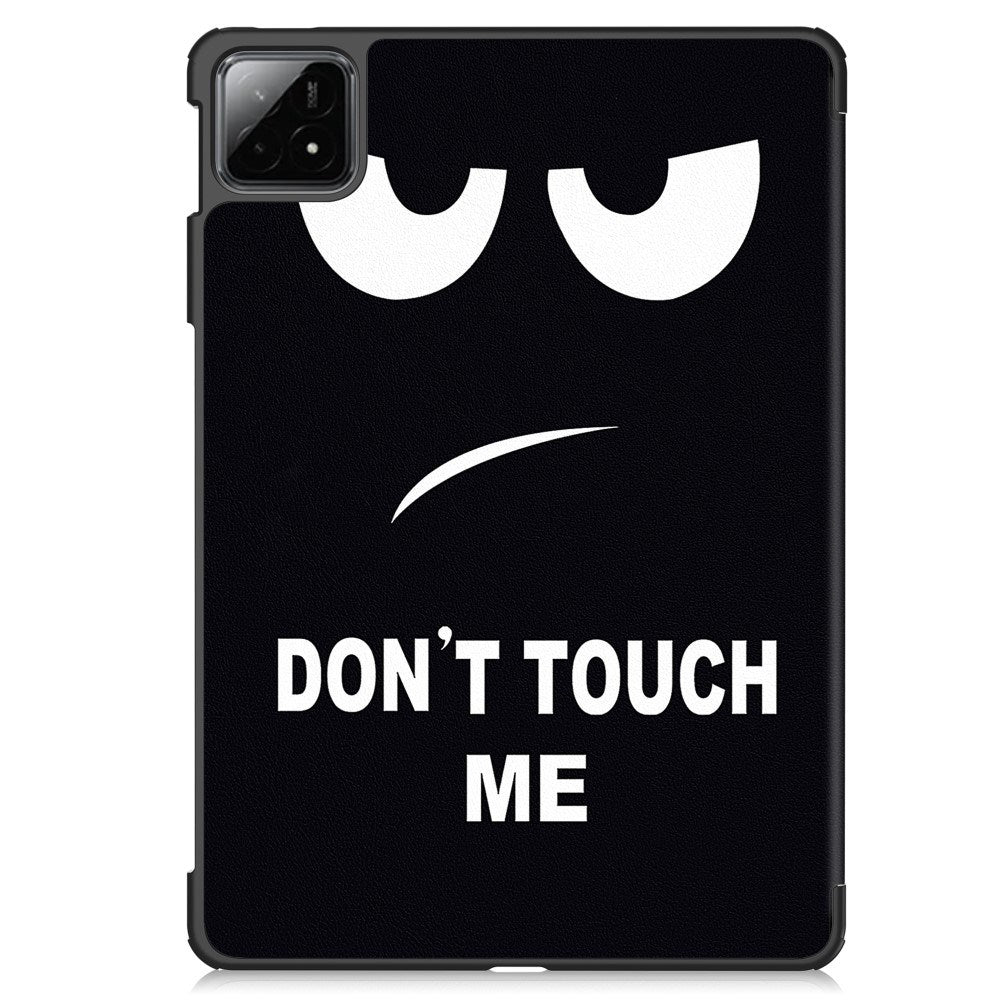EIDERWOOD Xiaomi Pad 6S Pro Tri-Fold Kunstlæder Cover m. Vågeblus Funktion - "Don't Touch Me"