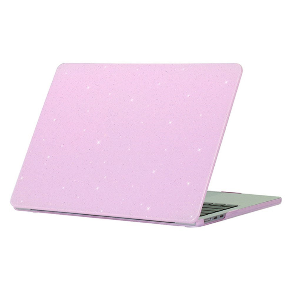 MacBook Air 13" M5/M4/M3/M2 (2026-2022) Hårdt Plast Cover med Glitrende Design - Lilla