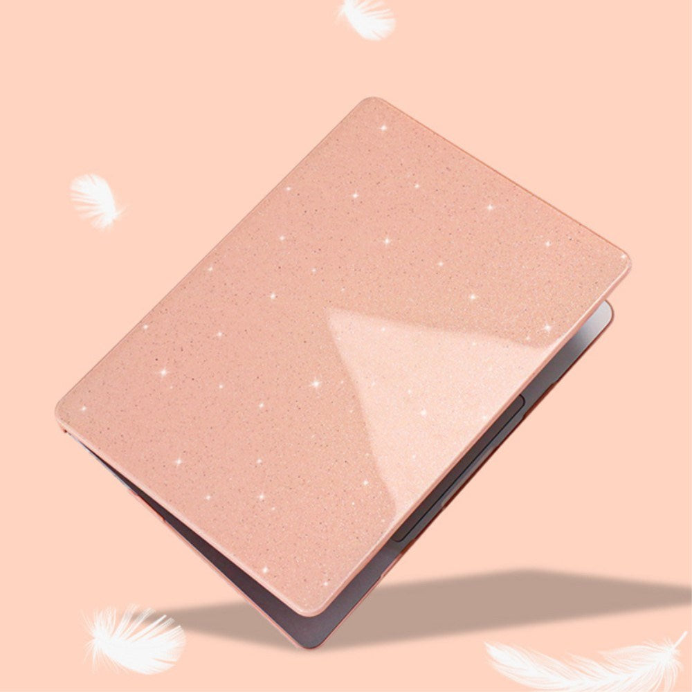 MacBook Air 13" M5/M4/M3/M2 (2026-2022) Hårdt Plast Cover med Glitrende Design - Lilla