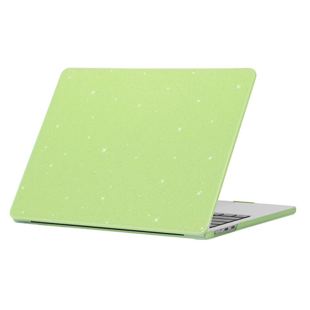 MacBook Air 15" M5/M4/M3/M2 (2026-2023) Hård Plastik Cover m. Glitter Design - Grøn