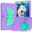 EIDERWOOD iPad 10.2" (2021 / 2020 / 2019) Børne Cover - Unicorn Kickstand Cover - Lilla / Grøn