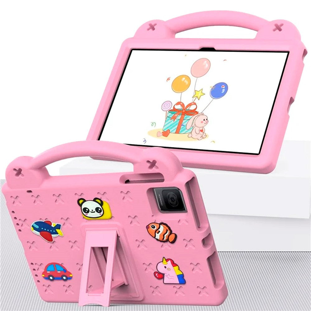 EIDERWOOD TCL Tab 10 Gen 2 / T-Mobile REVVL TAB Børne Cover m. Kickstand & Håndholder - Pink