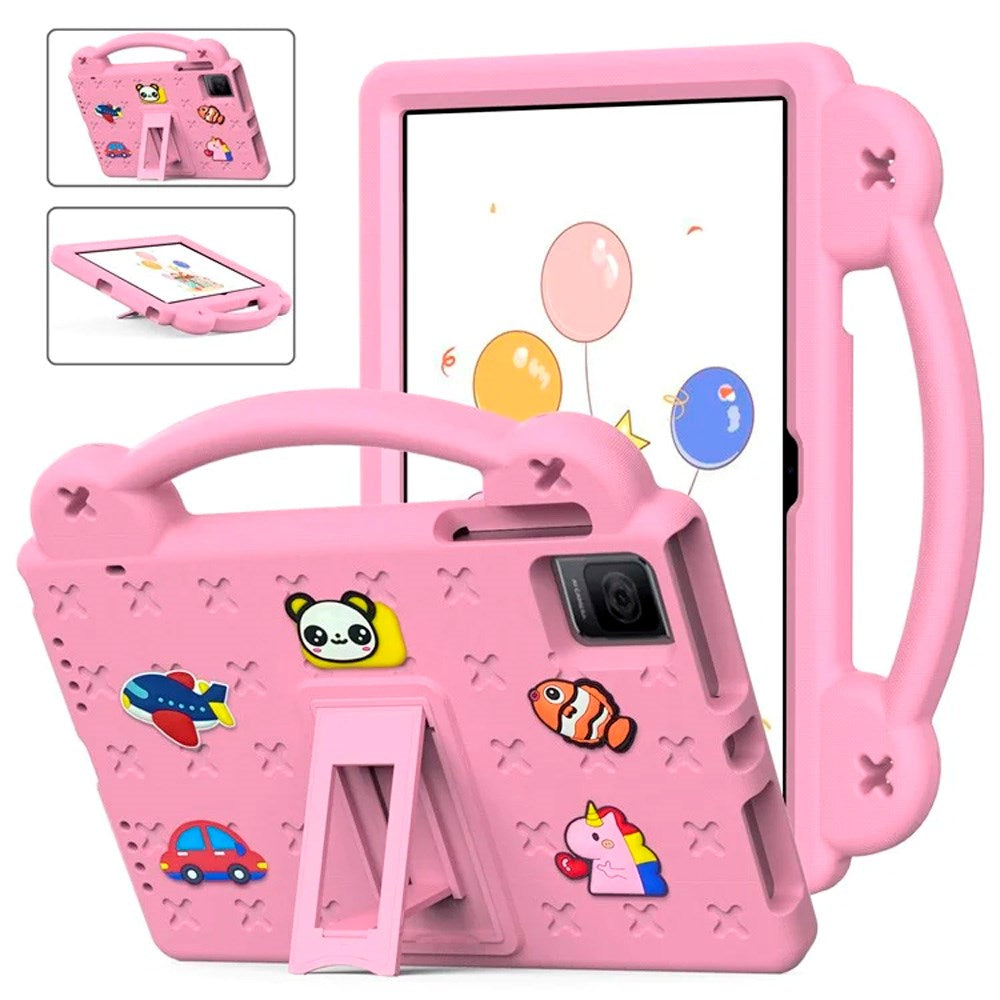 EIDERWOOD TCL Tab 10 Gen 2 / T-Mobile REVVL TAB Børne Cover m. Kickstand & Håndholder - Pink